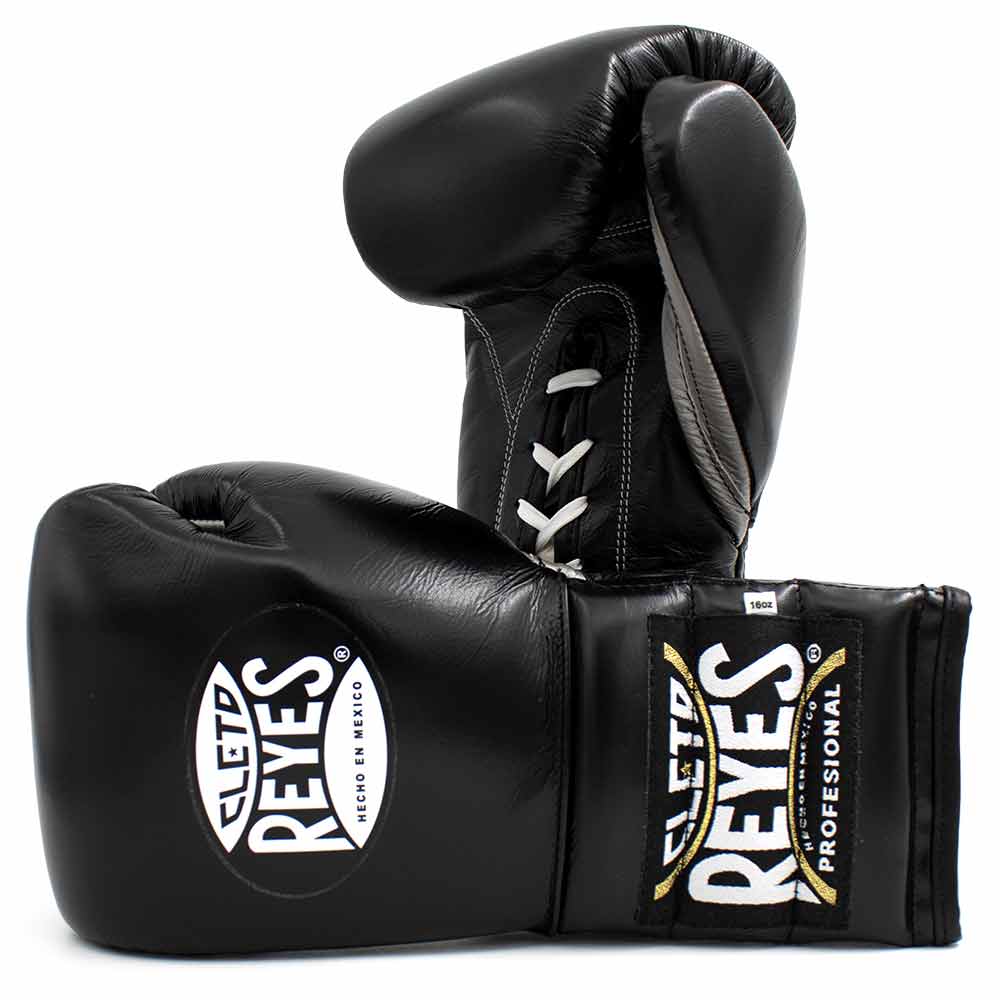 Boxing gloves Cleto Reyes Coal Black (laces) – Fight2Win