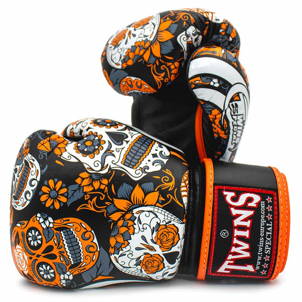 Bokshandschoenen Twins FBGVL53 Dia de Muertos Orange