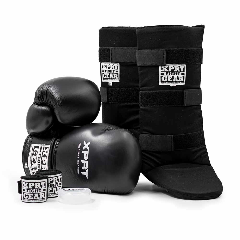 handschuhe kickboxen damen Damen Kickbox Set XPRT Basic Schwarz