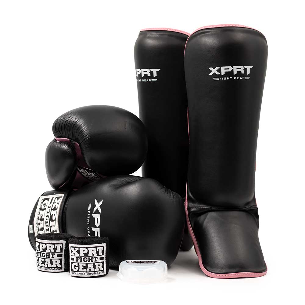 Damen Kickbox Set XPRT Top V1 Schwarz Pink