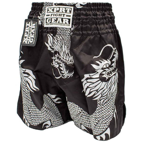 Kickboksbroekje XPRT Dragon Black White