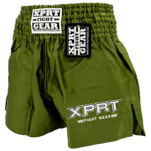 Short de kick-boxing XPRT Basic Vert Armée