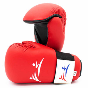 Leder taekwon-do handschuhe Safety Punch Rot