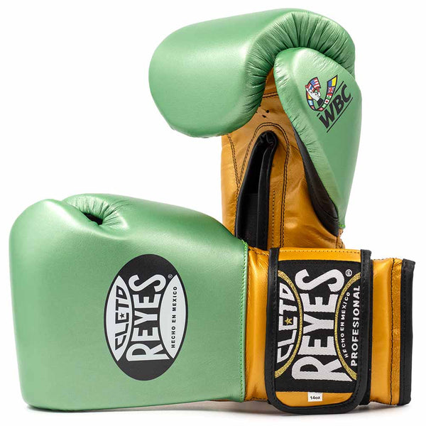 Bokshandschoenen Cleto Reyes Velcro Sparring Green Gold