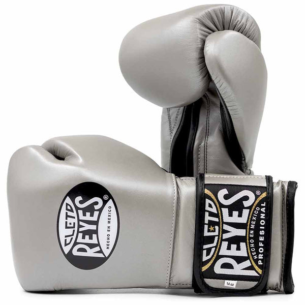 Bokshandschoenen Cleto Reyes Velcro Sparring Platinum Silver