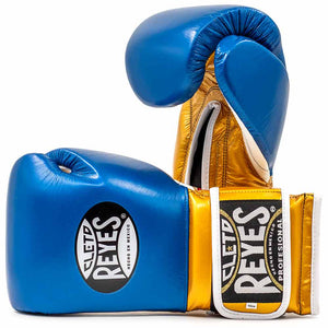 Boksehandsker Cleto Reyes Velcro Sparring Blå-Guld