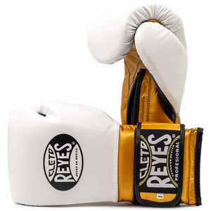 Boksehandsker Cleto Reyes Velcro Sparring Hvid-Guld