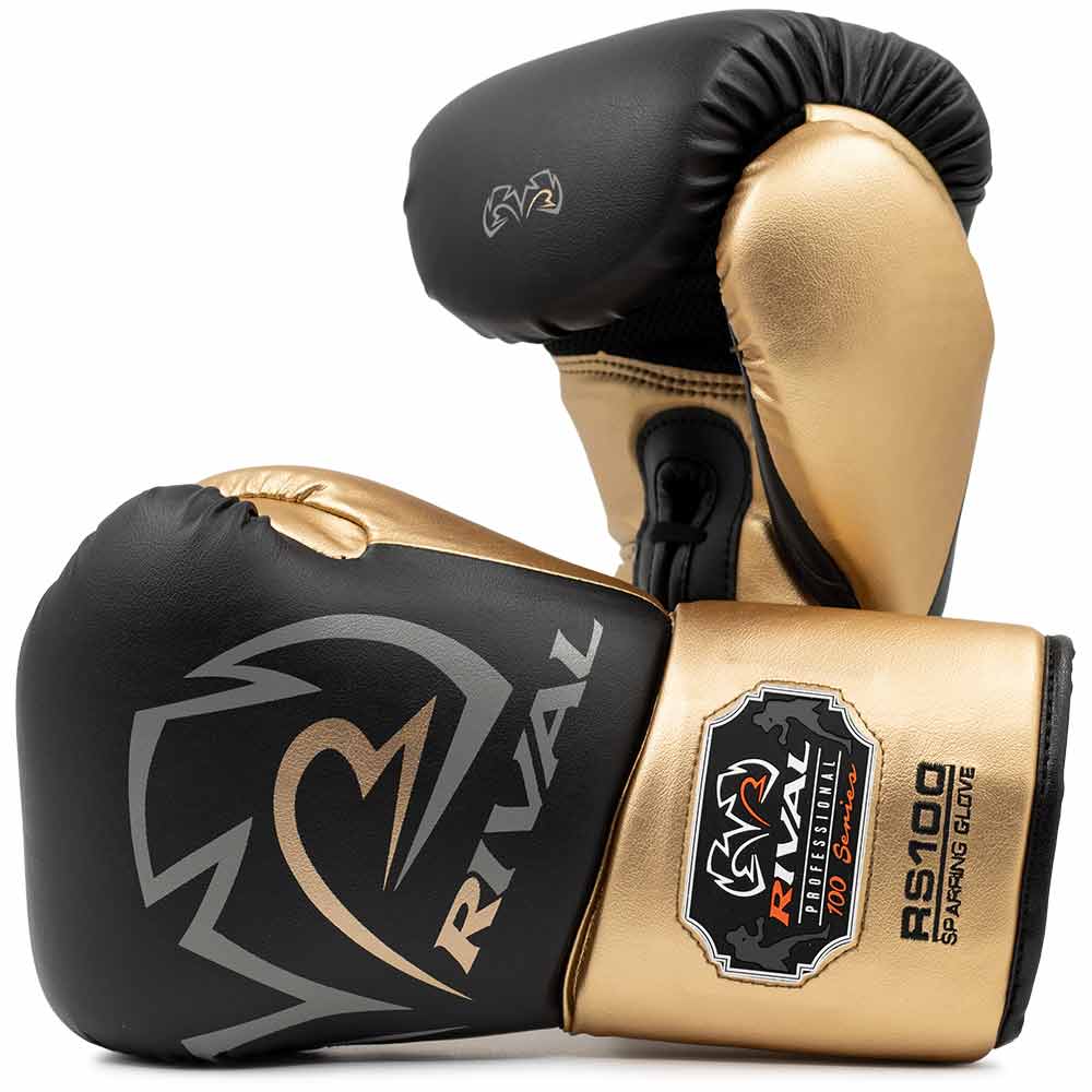 Bokshandschoenen Rival Pro Sparring RS100 Black (veters)