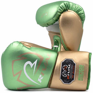 Nyrkkeilyhanskat Rival Pro Sparring RS100 Vihreä-Kulta (nauhat)
