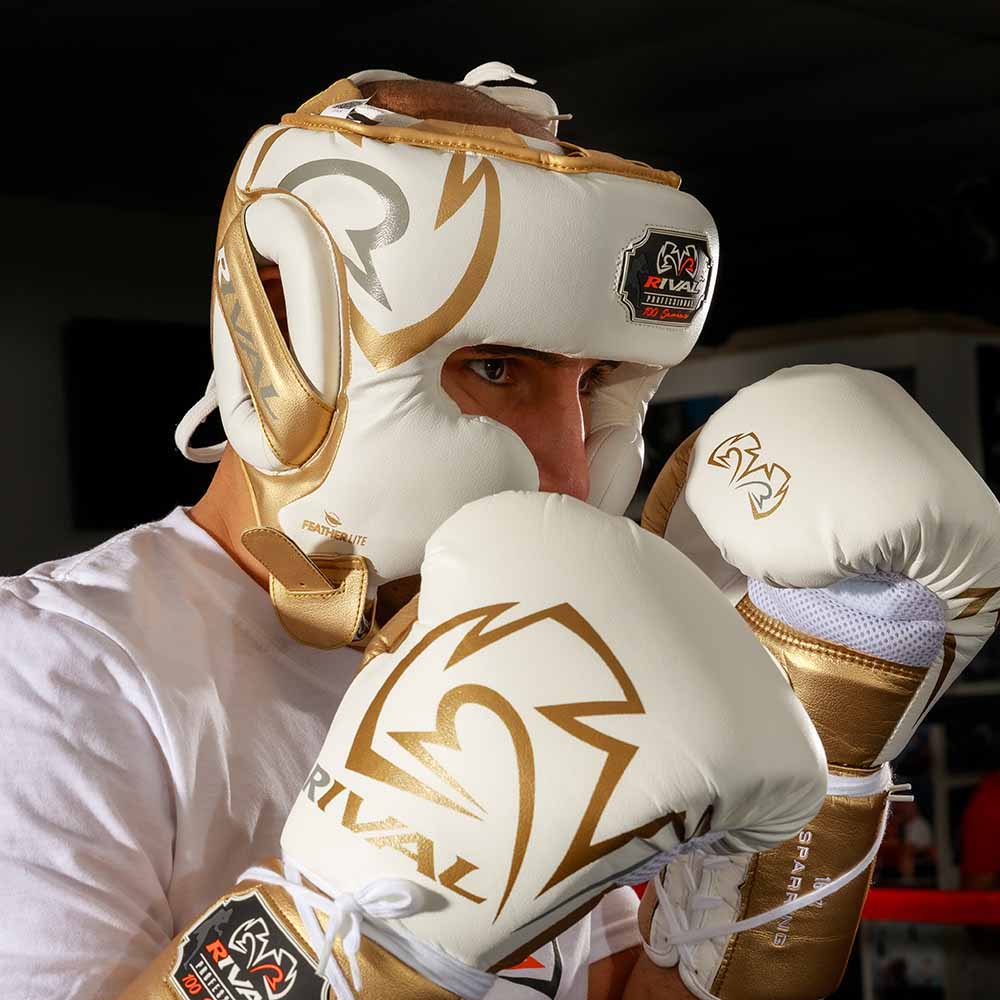 Bokshandschoenen Rival Pro Sparring RS100 White (veters)