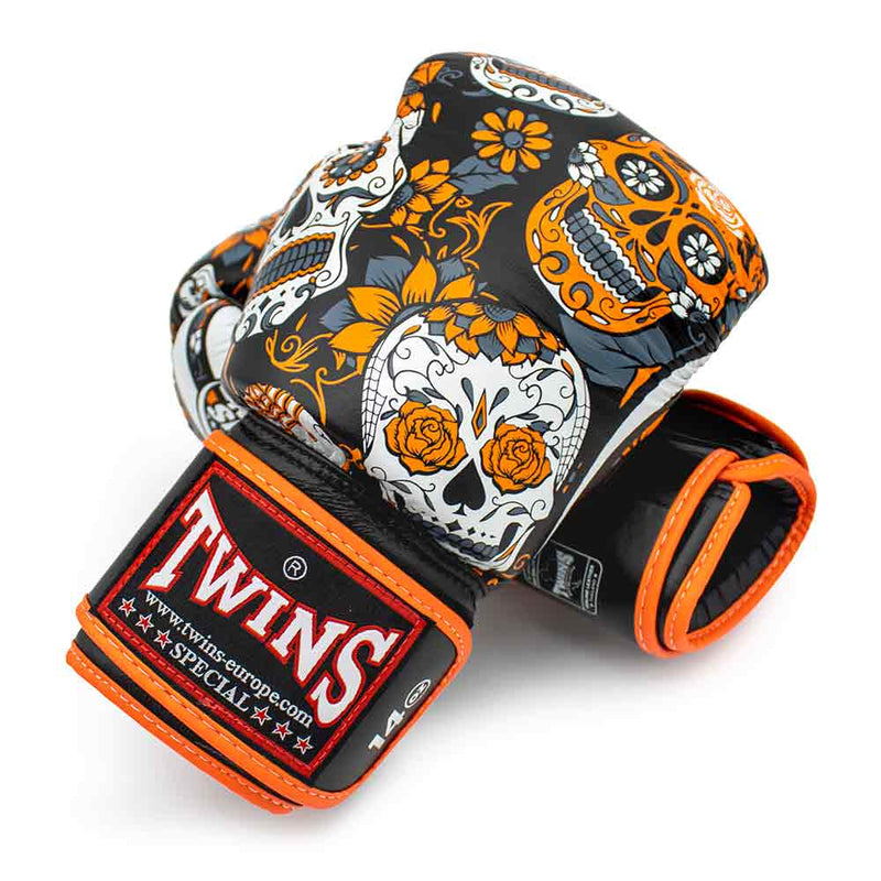 Bokshandschoenen Twins FBGVL53 Dia de Muertos Orange