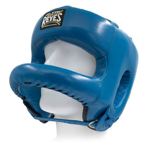 Kask bokserski boksen Cleto Reyes Round Face-Bar Niebieski