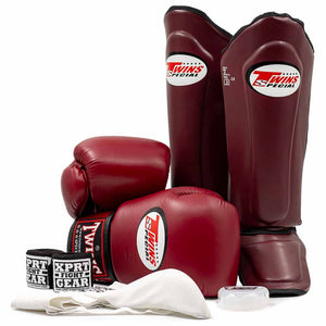 Kickbox-Set Twins Special Weinrot