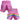 Meisjes Kickboksbroekje XPRT Rainbow Roze