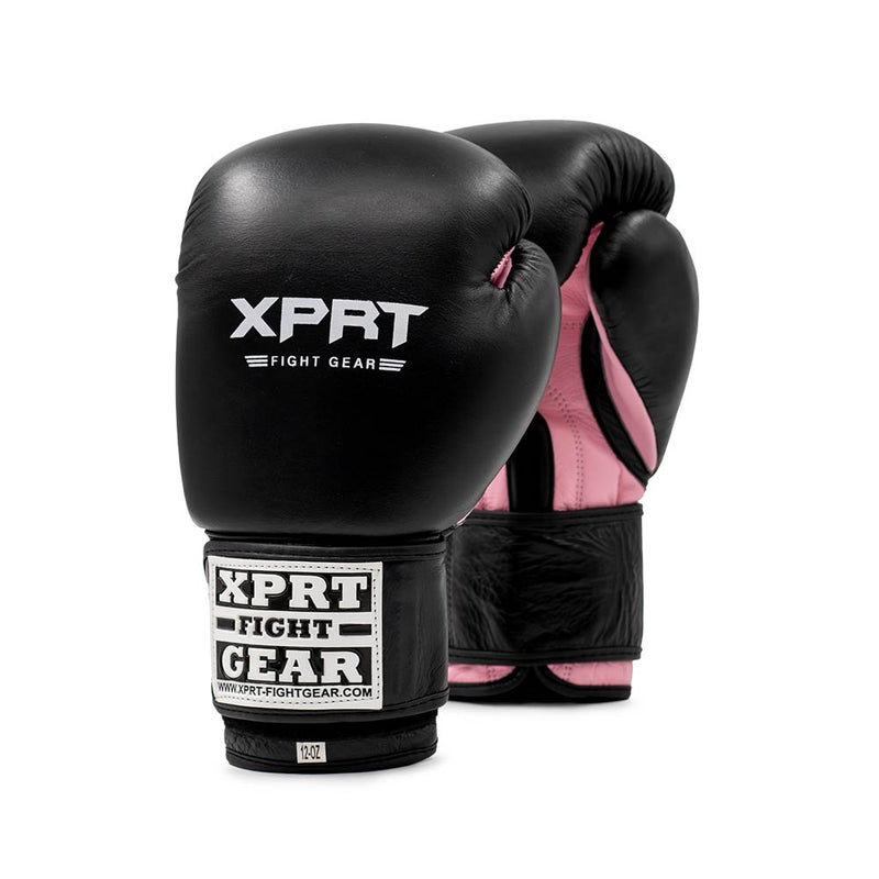 Bokshandschoenen XPRT Top Gloves zwart leer roze