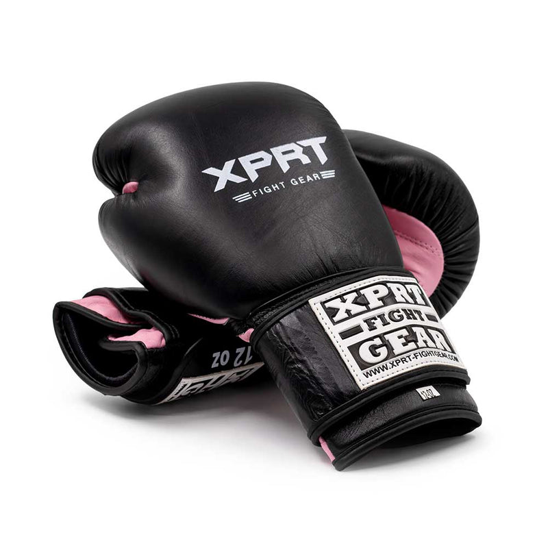 Bokshandschoenen XPRT Top Gloves zwart leer roze