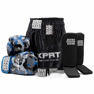 Set de kick-boxing pour enfants XPRT Camo Bleu