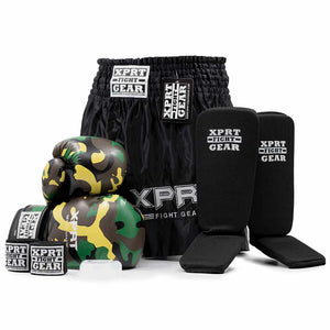 Set de kick-boxing pour enfants XPRT Camo Vert
