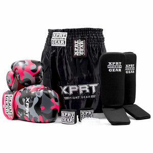 Set de kick-boxing pour enfants XPRT Camo Rose