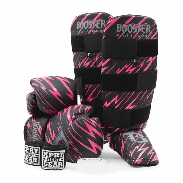 Kinder kickboks set Booster Combat Roze