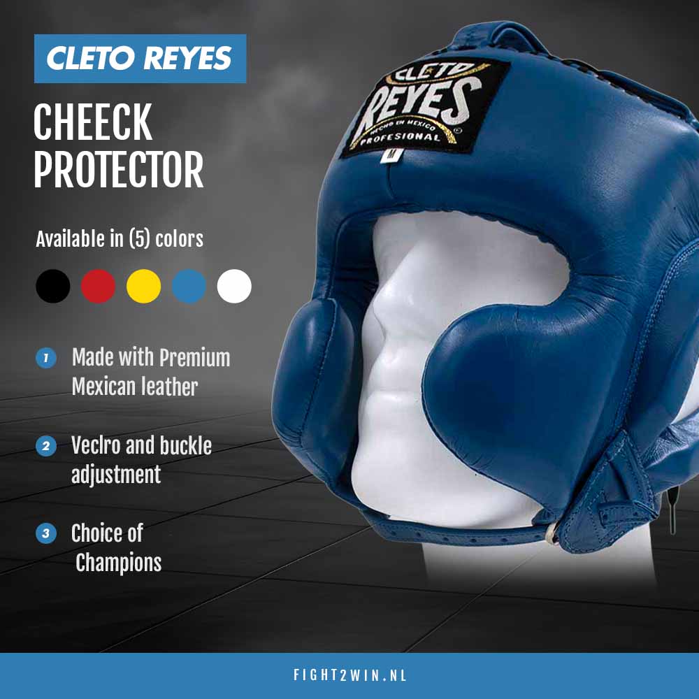 Casque Cleto Reyes Boxe Protecteur de joue Noir infographic 2