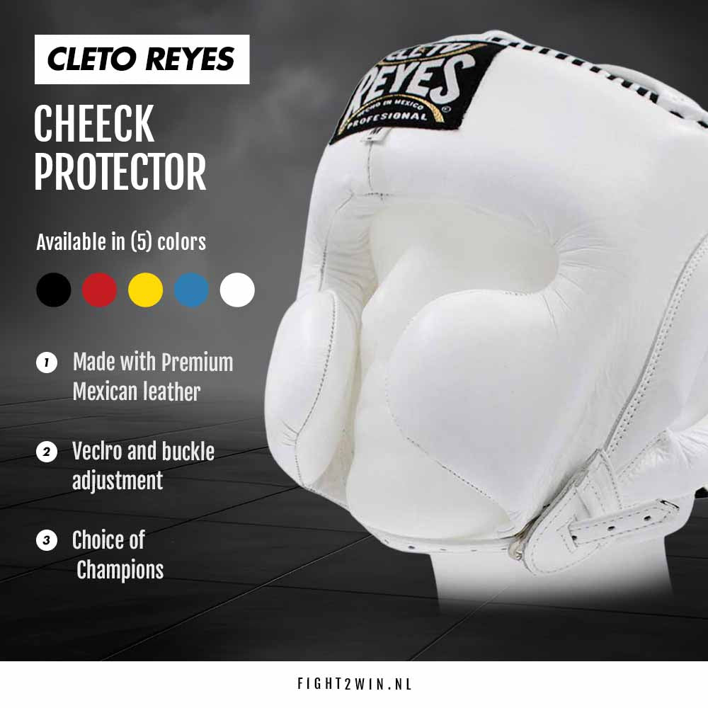 Casque Cleto Reyes Boxe Protecteur de joue Noir infographic 5