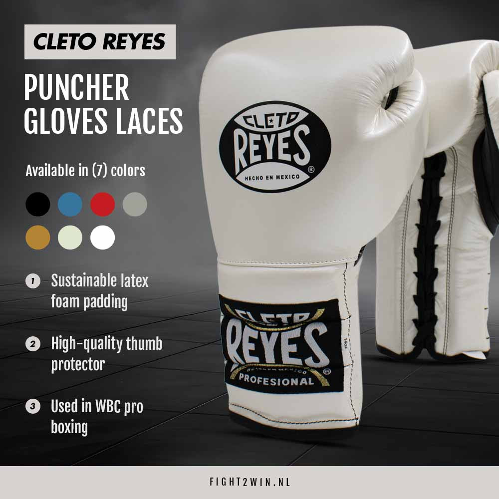 Boxningshandskar Cleto Reyes Guld (snörning) infographic 6