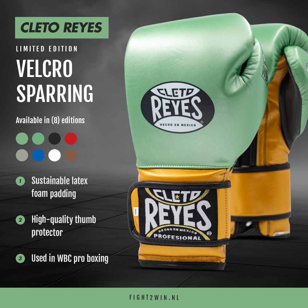 Bokshandschoenen Cleto Reyes Velcro Sparring Steel Snake (Special Edition) infographic 2