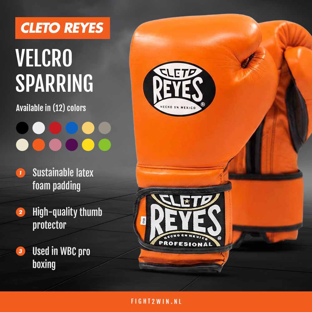 Bokshandschoenen Cleto Reyes Velcro Sparring Twisted Lime infographic 7