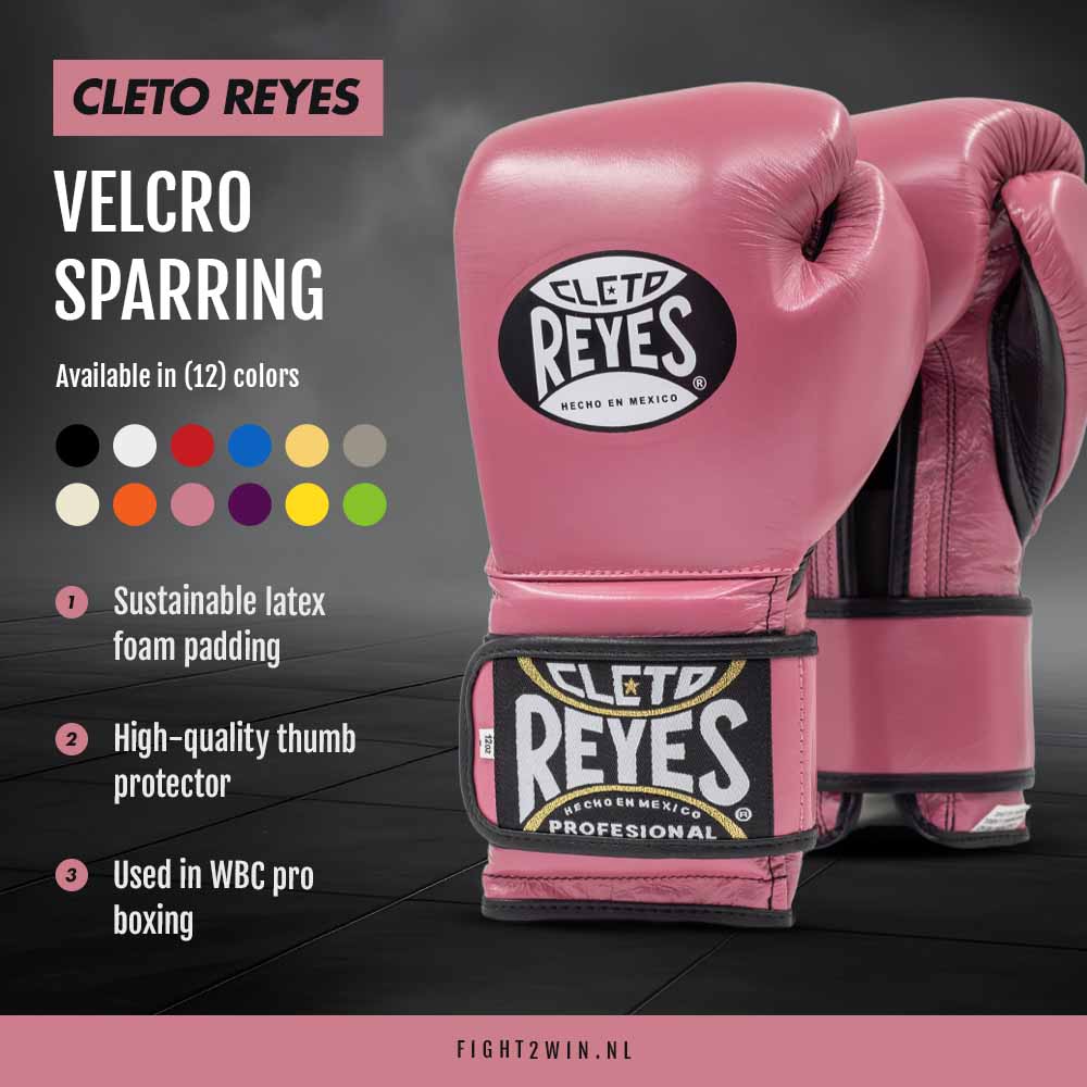 Bokshandschoenen Cleto Reyes Velcro Sparring Twisted Lime infographic 8
