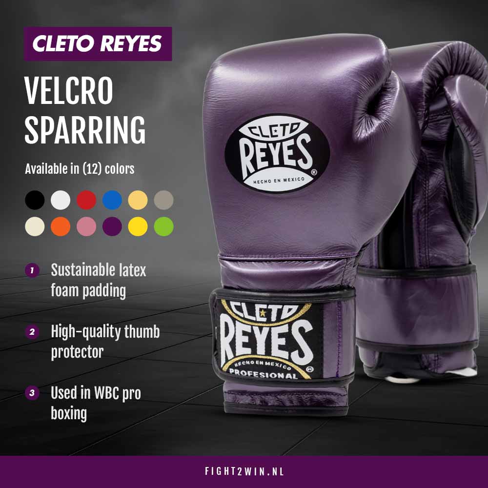 Bokshandschoenen Cleto Reyes Velcro Sparring Twisted Lime infographic 10