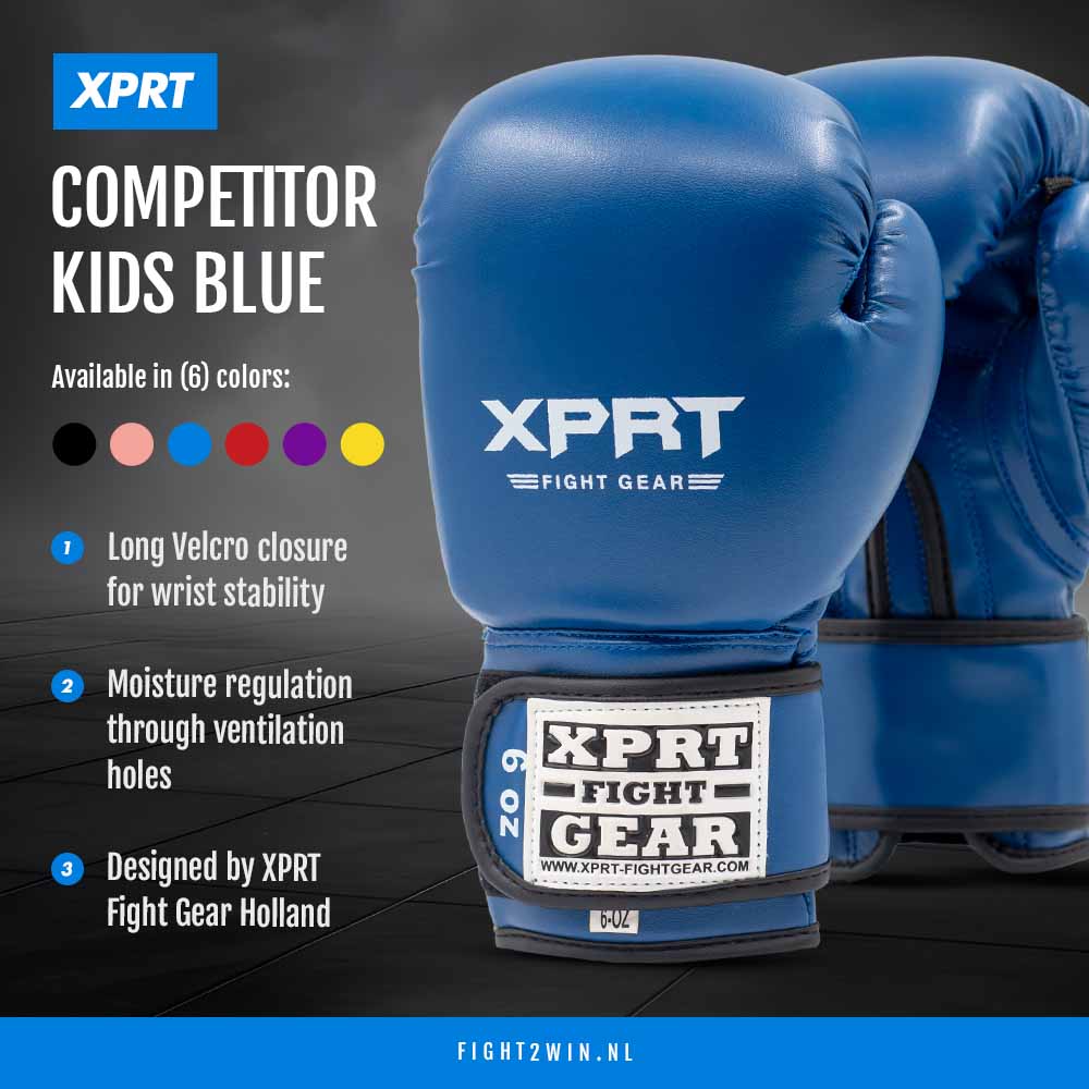 Boksehandsker til børn XPRT Competitor V1 sort infographic 4