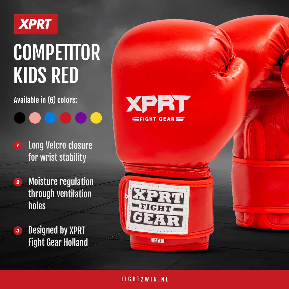 Boksehandsker til børn XPRT Competitor V1 sort infographic 3