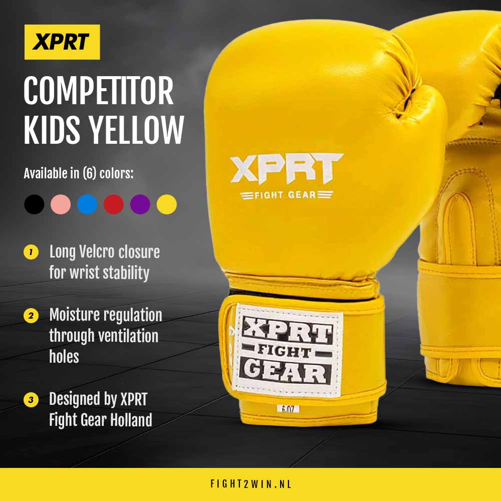 Boksehandsker til børn XPRT Competitor V1 sort infographic 2