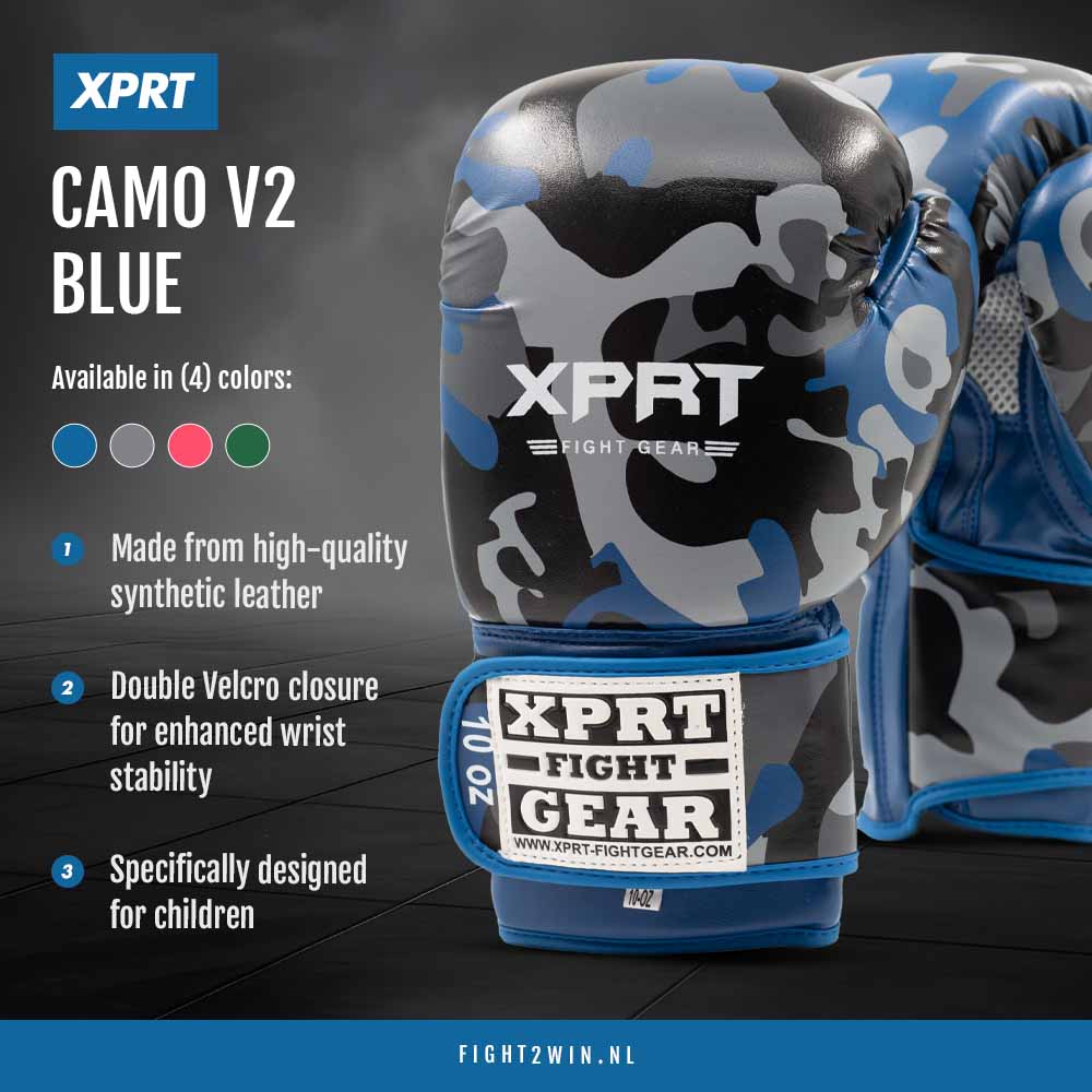 Boxhandschuhe XPRT Camo V2 blau infographic 1