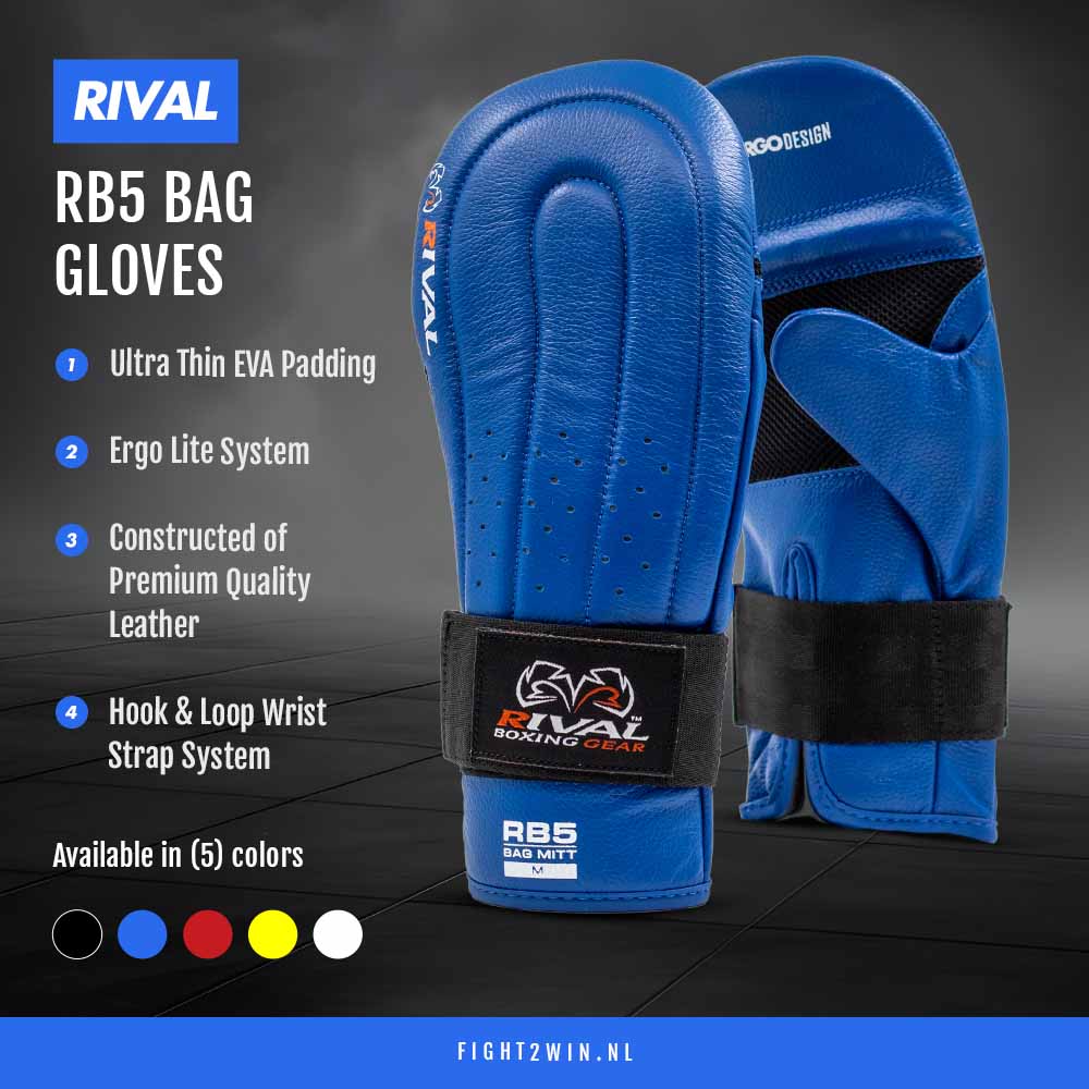 Säkkihanskat Rival RB5 Musta infographic 4