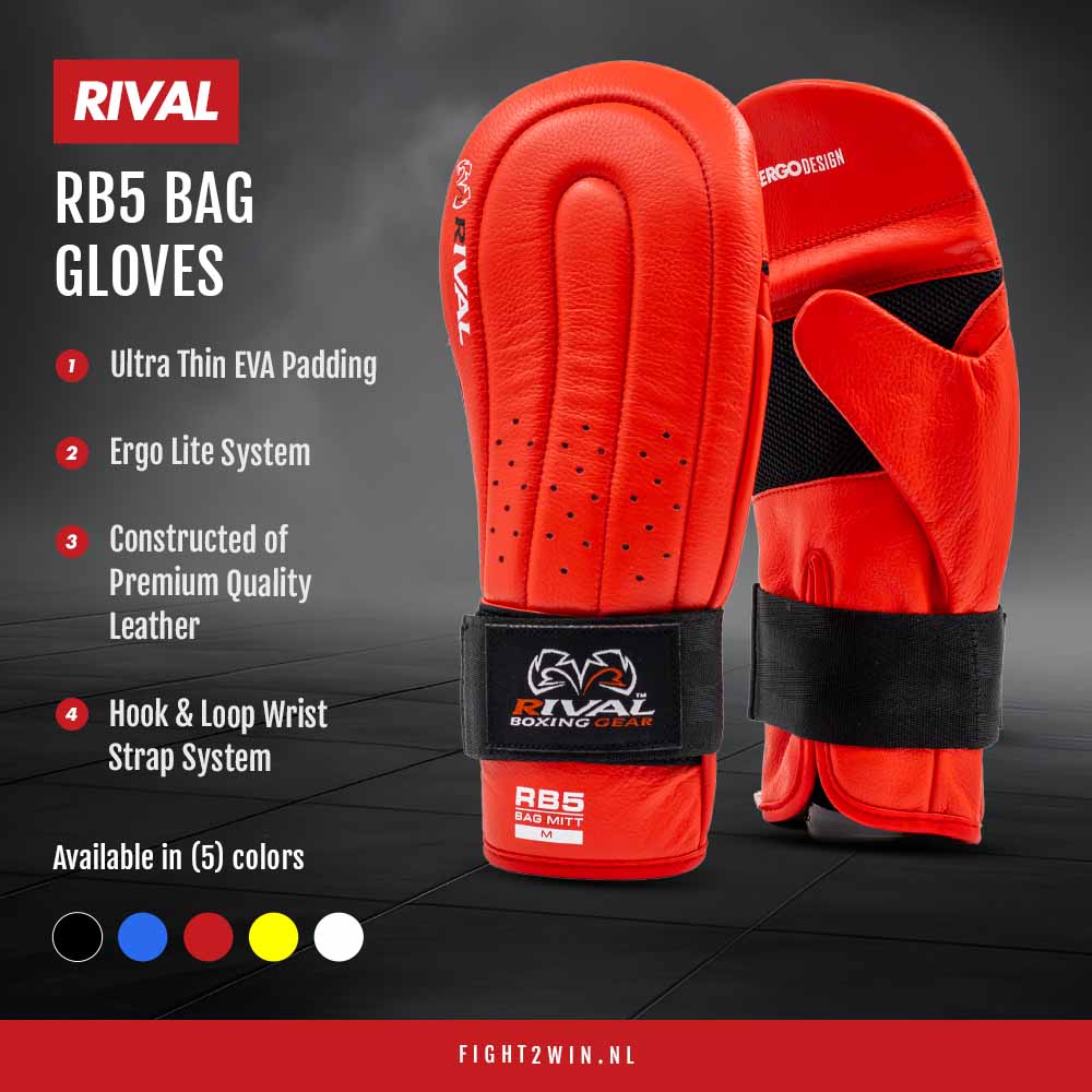Säkkihanskat Rival RB5 Musta infographic 2