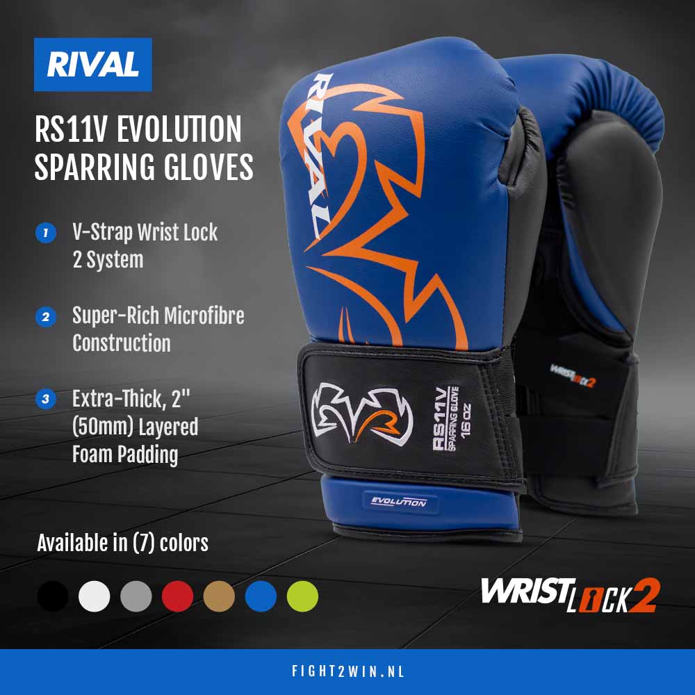 Boksehandsker Rival Evolution RS11V Sparring Sort infographic 2