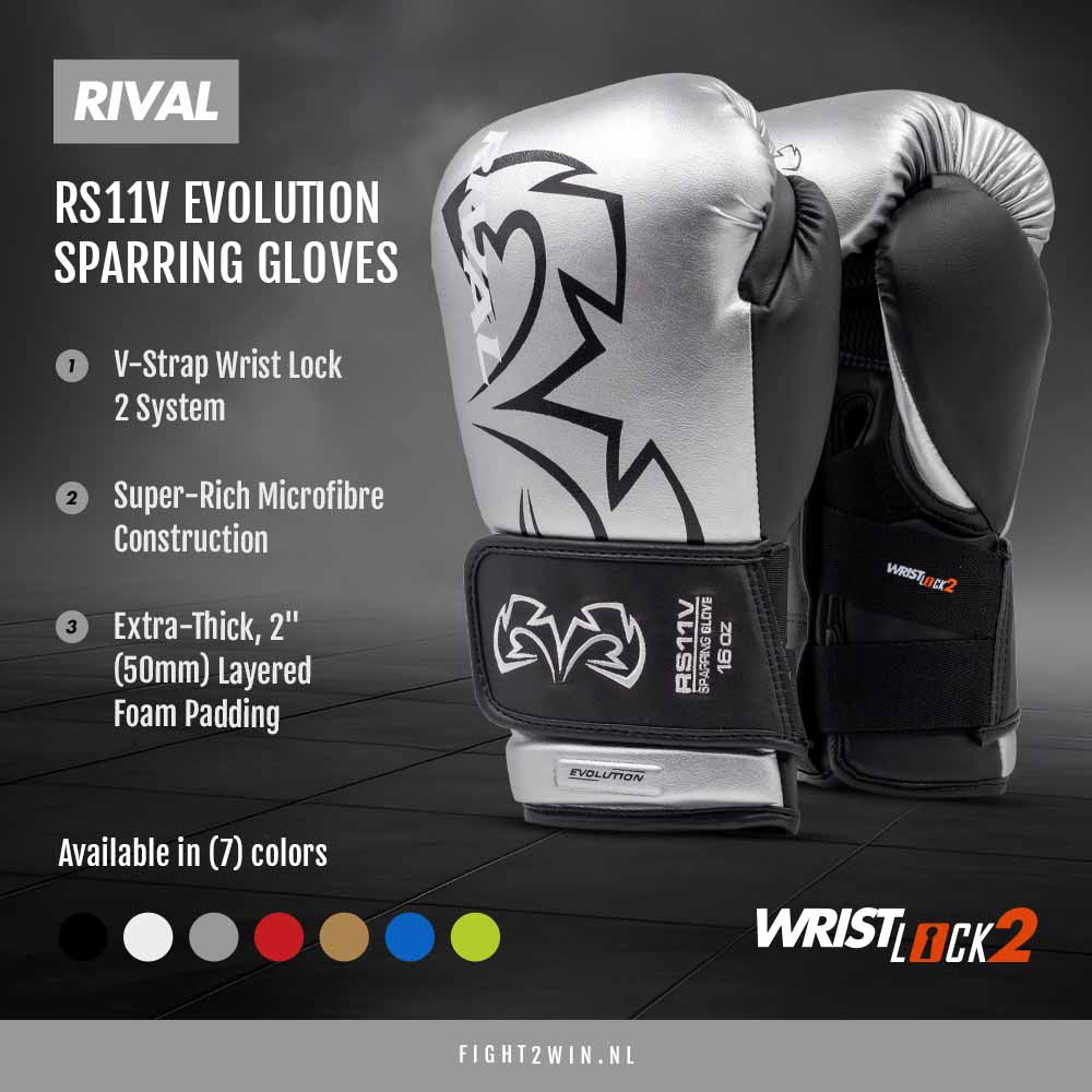 Boksehandsker Rival Evolution RS11V Sparring Sort infographic 6