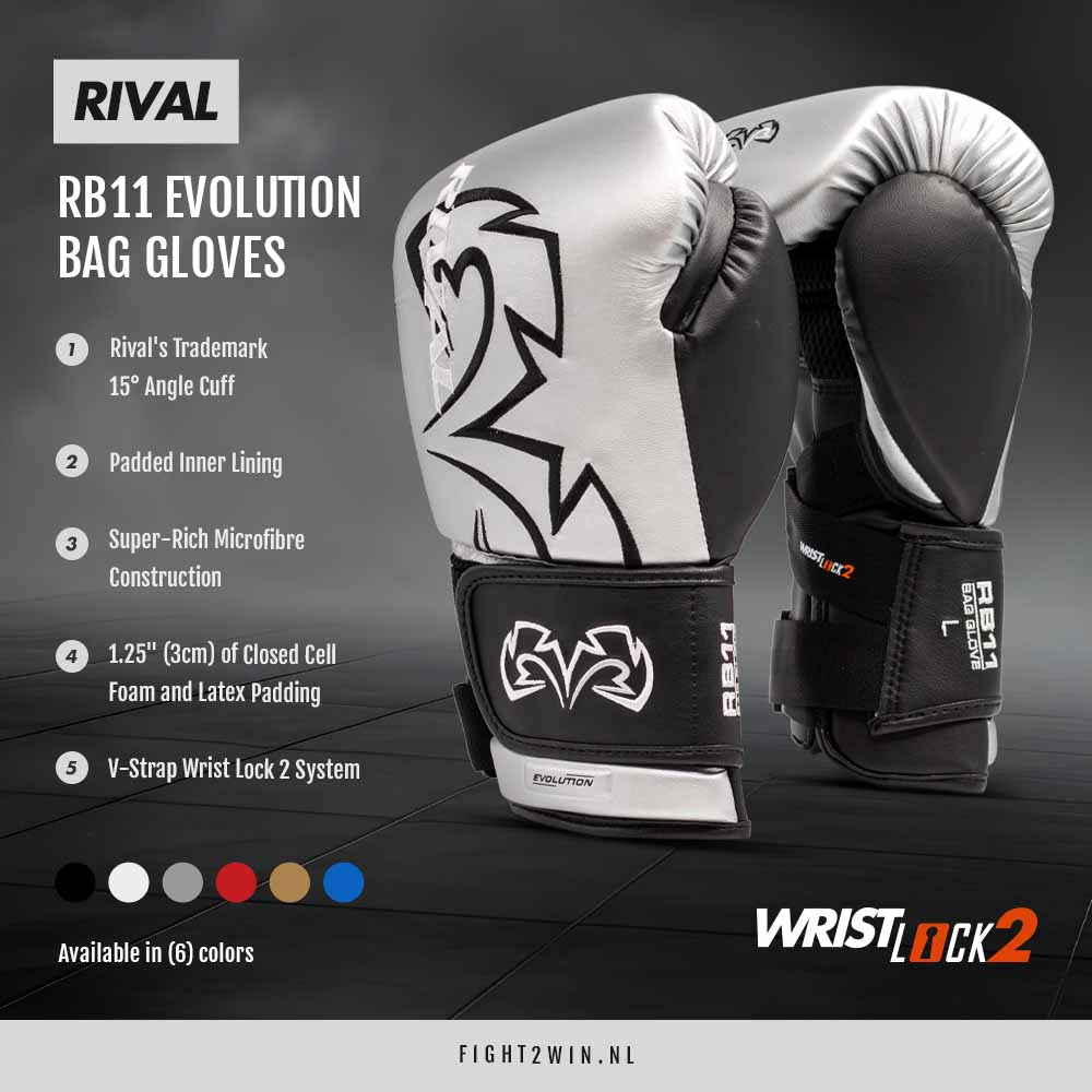 Sandsækshandsker Rival RB11 Evolution Rød infographic 5