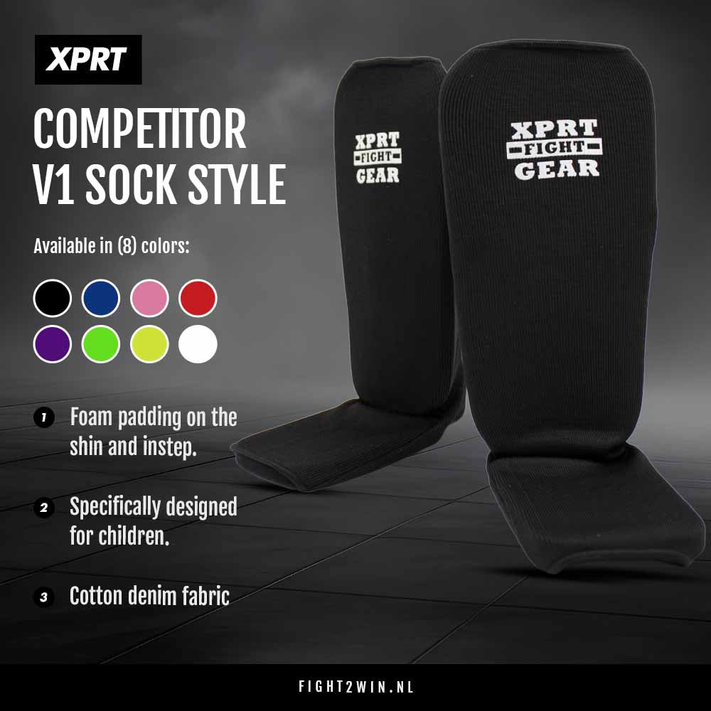 Schienbeinschützer XPRT Competitor V1 Pink (Strumpfmodell) infographic 3