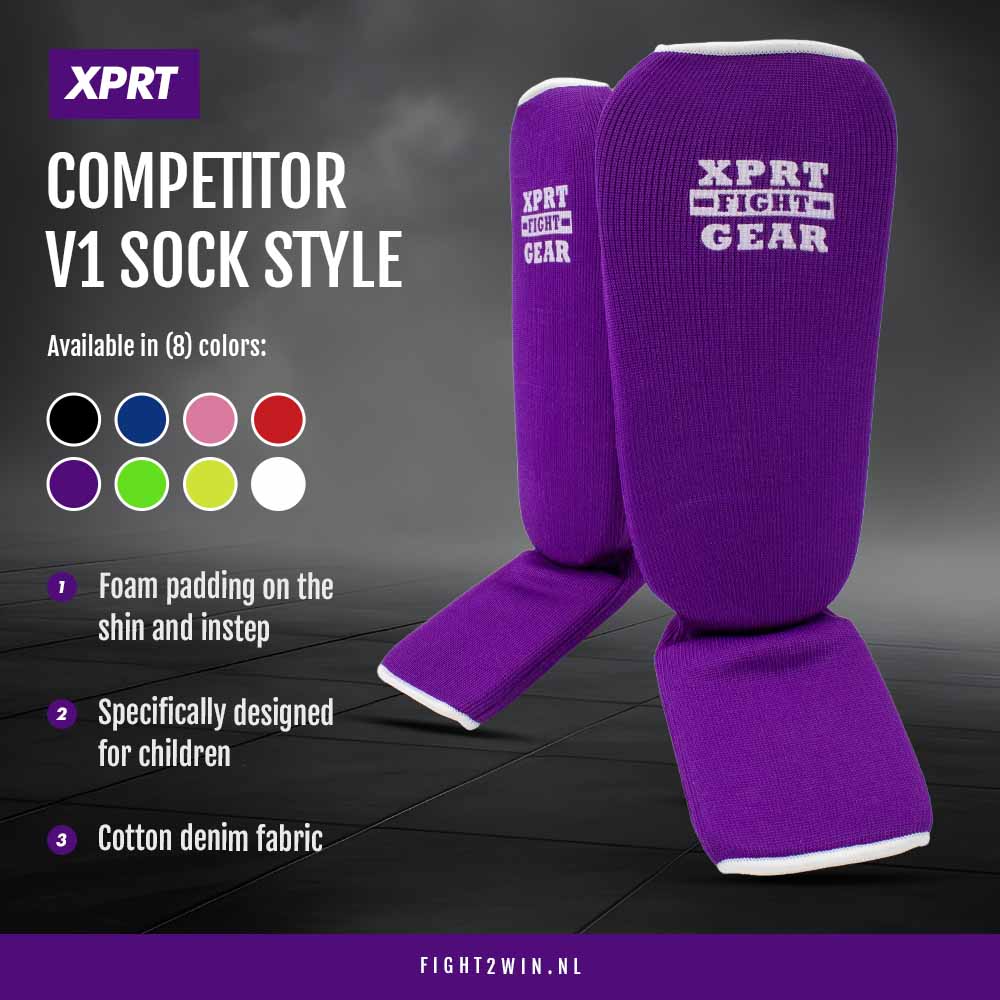 Schienbeinschützer XPRT Competitor V1 Pink (Strumpfmodell) infographic 4