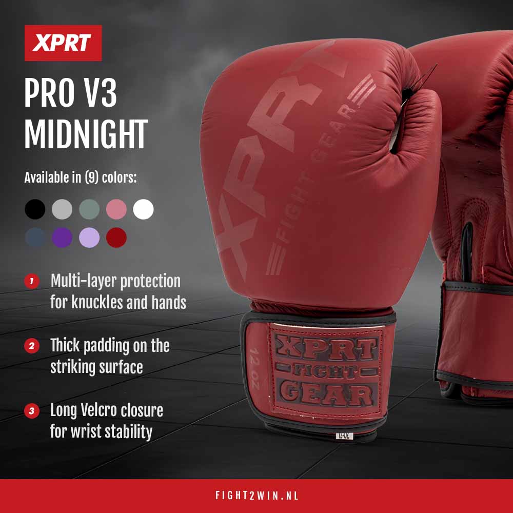 Bokshandschoenen XPRT Pro V3 Amethyst infographic 3