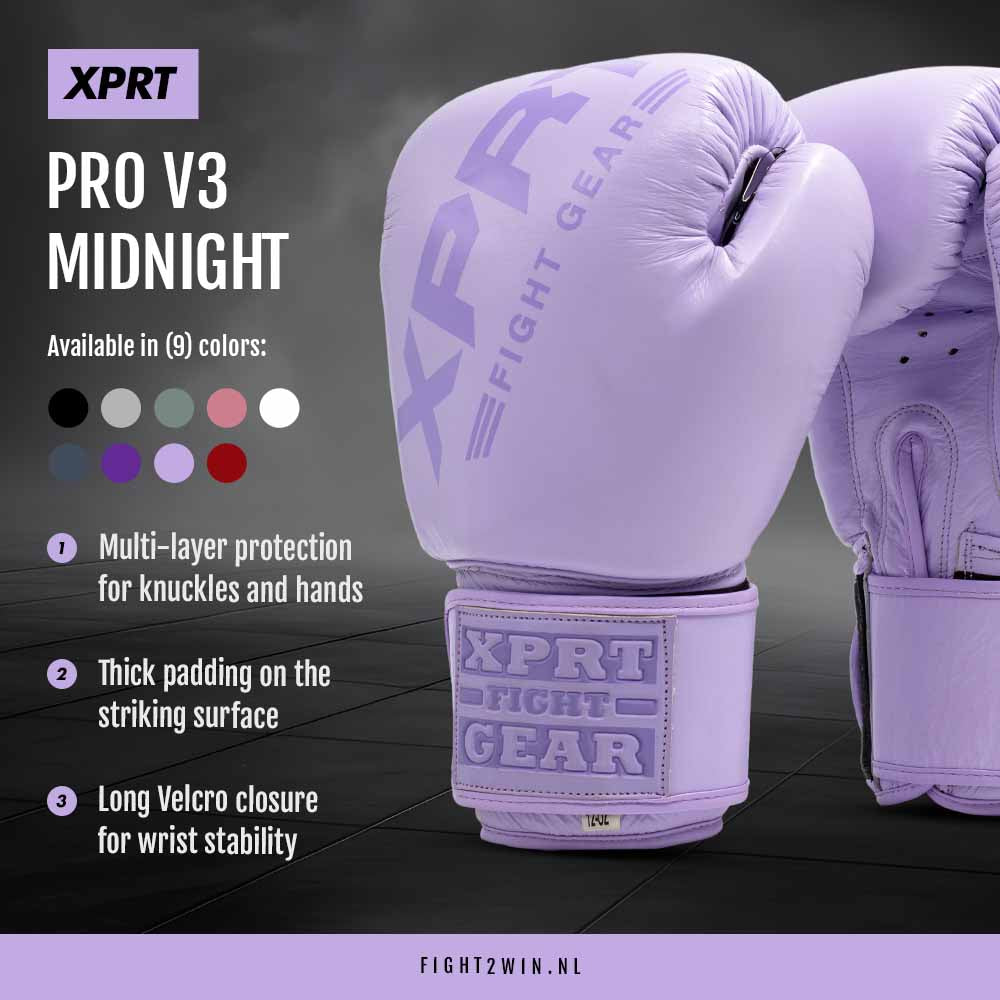 Bokshandschoenen XPRT Pro V3 Amethyst infographic 2