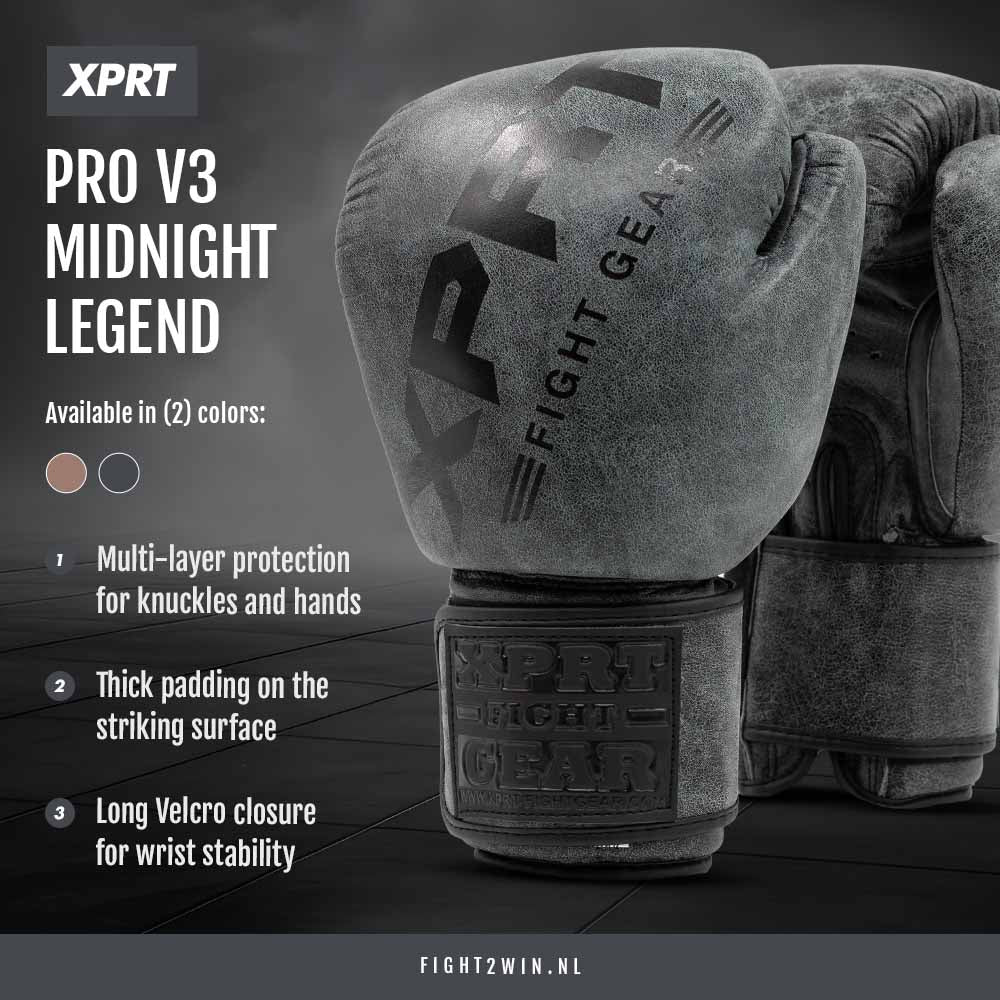 Boksehansker XPRT Pro Legend V3 Obsidian infographic 1