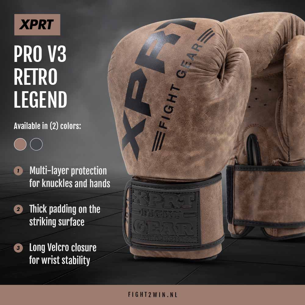 Rękawice bokserskie XPRT Pro Legend V3 Obsidian infographic 2