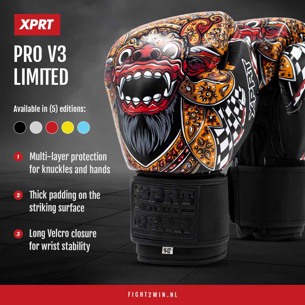 Boksehansker XPRT Pro V3 Hawaii Tiki infographic 5