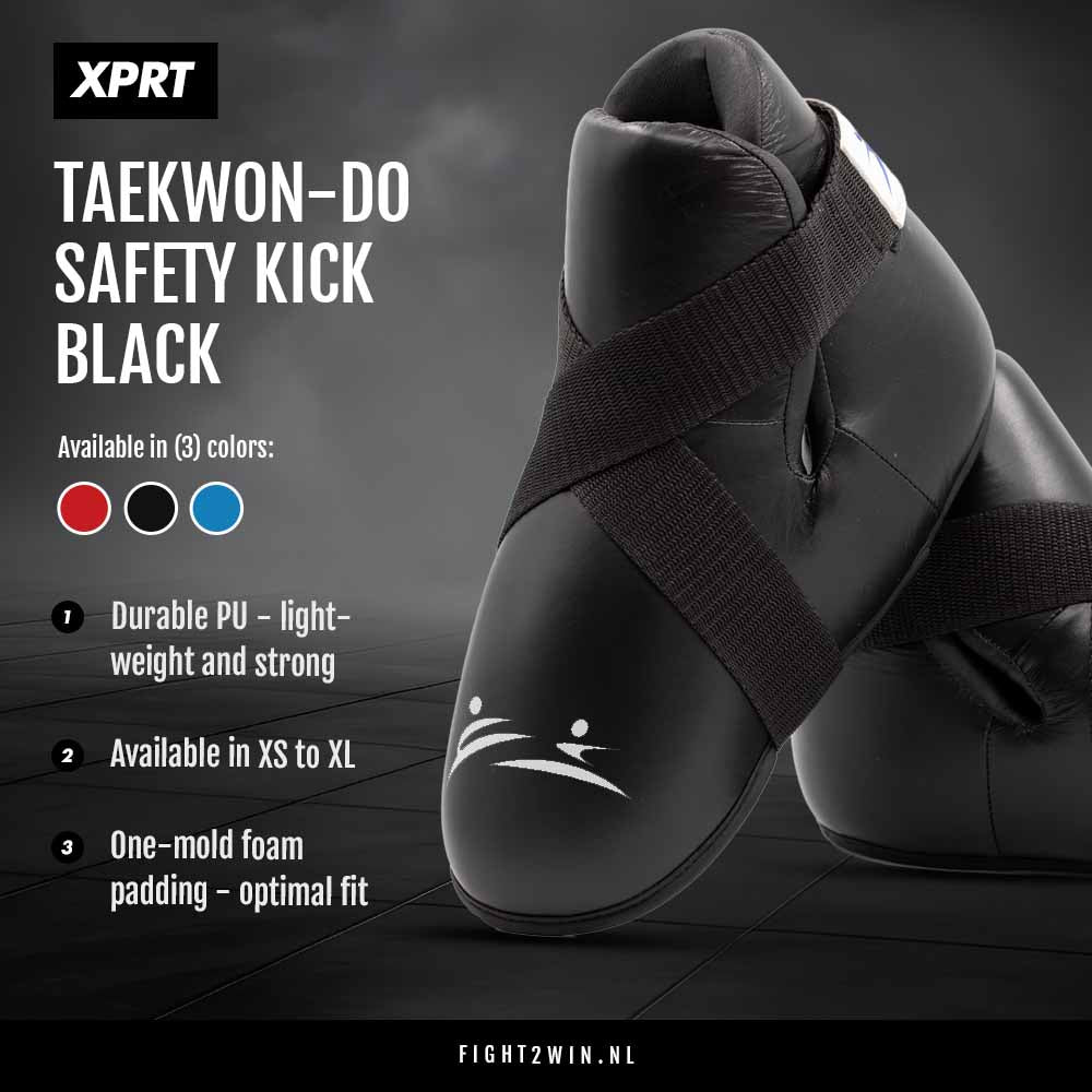 Protectores de pie de Taekwondo Safety Kicks Blue infographic 2