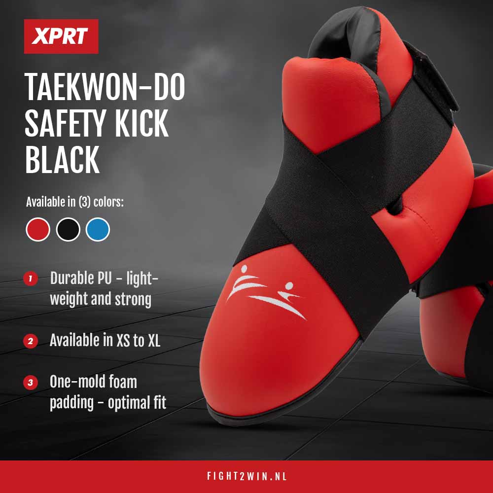 Protectores de pie de Taekwondo Safety Kicks Blue infographic 3