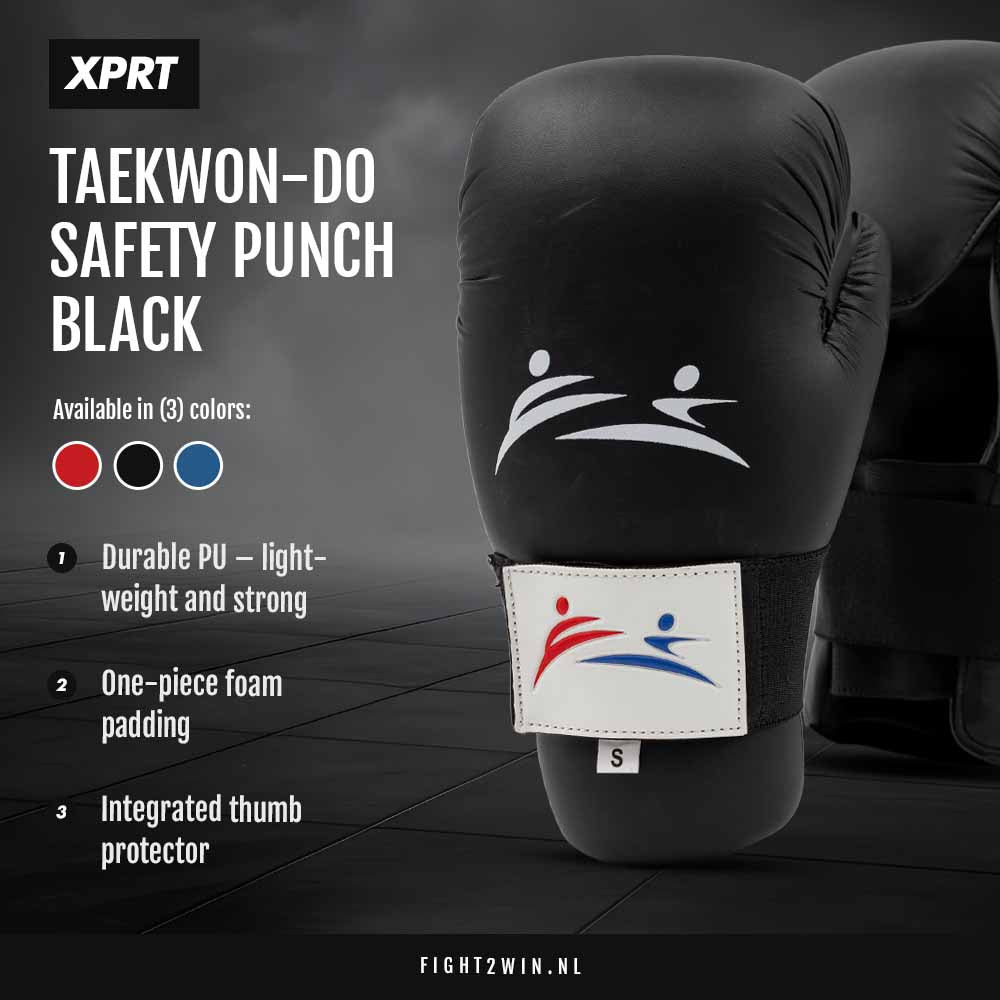 Guantes de Taekwondo Safety Punch Blue infographic 2
